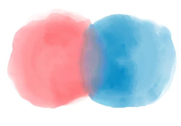 Κύκλος Ακουαρέλα Εικονογράφηση Δύο Χρώματα Απομονώνονται Λευκό Απλό Στοιχείο Σχεδιασμού — Φωτογραφία Αρχείου