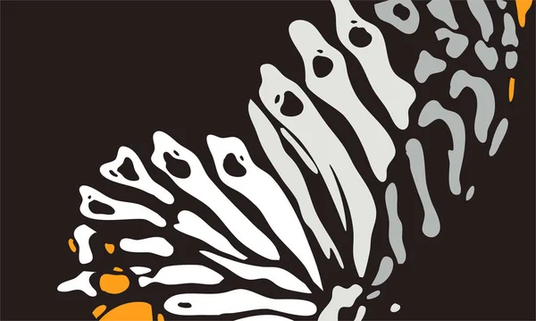 黒の背景を持つ蝶の色のスタイルベクトル オレンジ色のグラデーションで蝶の翼 ソーシャルメディア テンプレート ポスター 招待状 カードデザインなどのデザインテンプレート — ストック写真