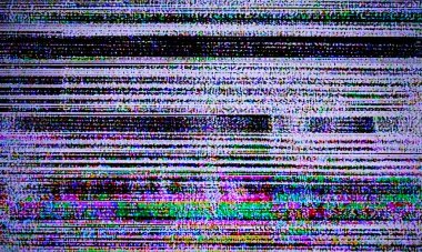 Arızalı sanat tarama hattı arka planı. Eski teknoloji konsepti için TV tarama hattı monitörü. Estetik tasarım için eski hasarlı izleme hattı noktaları.