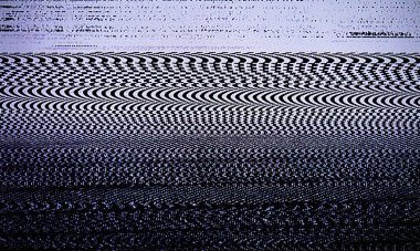 Arızalı sanat tarama hattı arka planı. Eski teknoloji konsepti için TV tarama hattı monitörü. Estetik tasarım için eski hasarlı izleme hattı noktaları.
