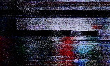 Arızalı sanat tarama hattı arka planı. Eski teknoloji konsepti için TV tarama hattı monitörü. Estetik tasarım için eski hasarlı izleme hattı noktaları.