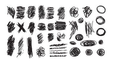 vektörlerdeki karalama çizimleri koleksiyonu yazdırma, metin, poster ve pankart tasarımları için kullanılabilir.