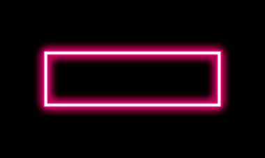 Pembe neon ışık şeklinde. Meydan oluşturan uzun çizgileri olan neon 