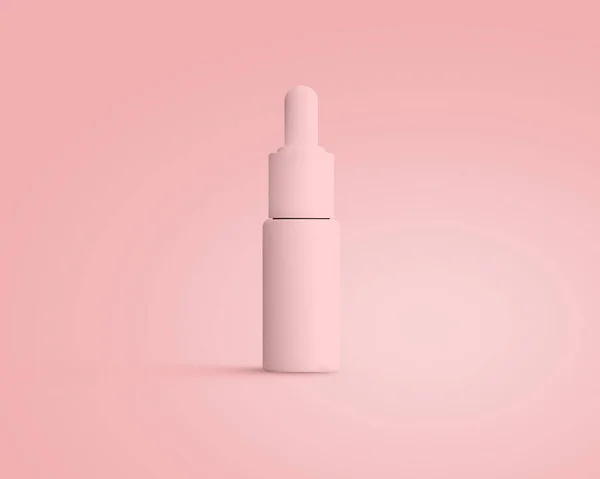 Rendering Van Cosmetische Flessen Voor Beauty Producten Design Roze Verpakking — Stockfoto