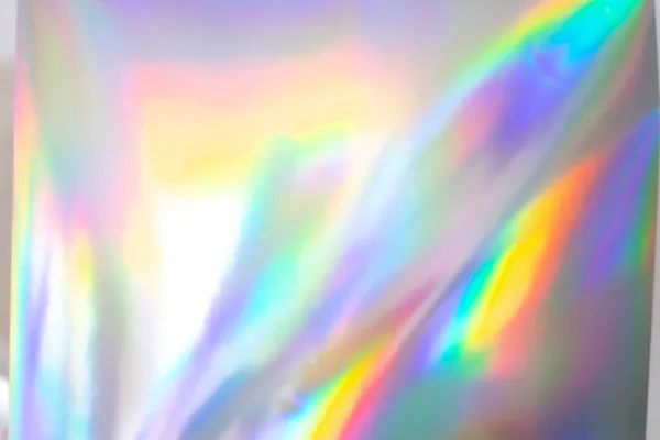 Bunte Holographische Hintergrund Moderne Regenbogenfolie Für Textur Einband Tapete Druck — Stockfoto