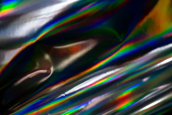 Fondo Holográfico Colorido Hoja Arco Iris Moderna Para Textura Cubierta — Foto de Stock