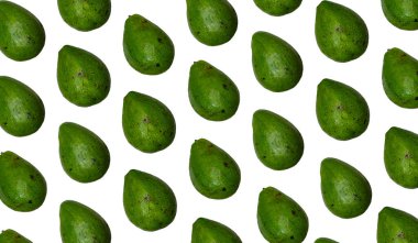 Arka plan tasarımı için Avokado bileşimi. Tropikal meyveler duvar kağıtları için desenlere dönüştürülmüş