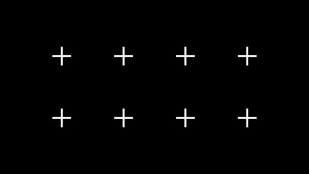 Animowane Filmiki Plusami Ułożonymi Filmiki Prosta Koncepcja Elementów Animowanych Nakładek — Wideo stockowe