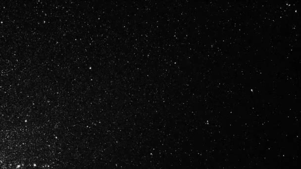 Анімація Подвійних Зіркових Частинок Зоряному Нічному Фоні Іскрове Зоряне Світло — стокове відео