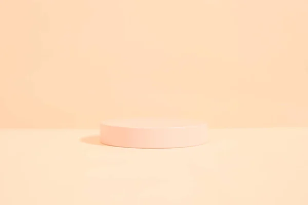 Produktplattformsarrangemang Rosa Pastellfärg Minimalistisk Stil Trendig Display Layout Med Ett — Stockfoto