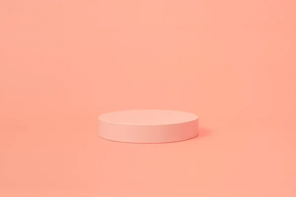 Pembe Renkli Minimalist Tarzda Ürün Platformu Düzenlemesi Kozmetik Cilt Bakım — Stok fotoğraf
