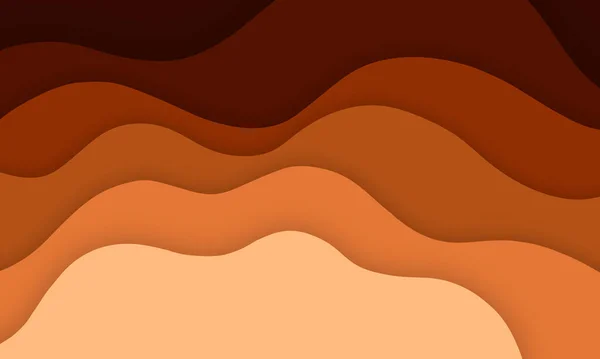Abstract Background Paper Cut Layers Composition Brown Popup Shape Illustration — Fotografia de Stock