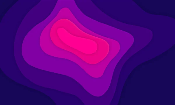 Абстрактний Паперовий Фон Фіолетовій Градації Ілюстрація Шаруватими Хвилястими Формами Вирізати — стокове фото