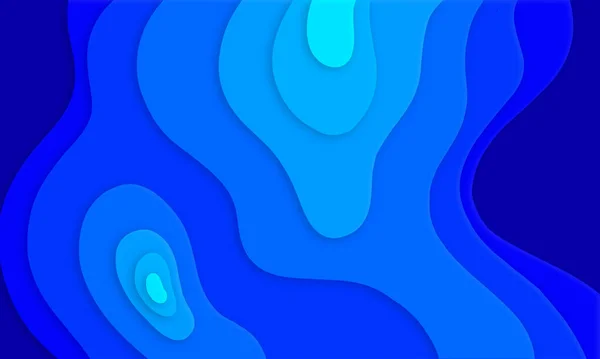 青のグラデーションの抽象的な背景 波状の形をしたイラストです ポスターやチラシ カバーなどの背景を切り取るスタイル — ストック写真