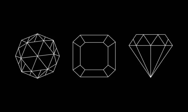 Diamond Basic Shape Minimalist Abstract Pattern Geometric Element Modern Trendy — Vettoriale Stock
