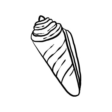 uncolored seashell illustration collection. animated nautical animal in vector graphic for creative design. aquatic object animation isolated on white background.