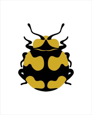 calligrapha fulvipes. flat vector illustration of bugs. insects and garden concept animated in colorful theme. cartoon illustration of nature isolated on white background.