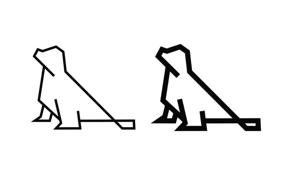 Walrus Line Art Vector Illustration Isolated White Background Minimal Outline — Vettoriale Stock