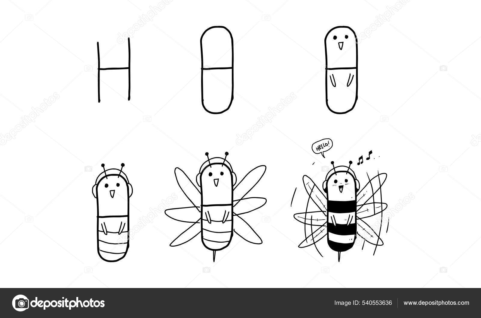 Queen bee isolated coloring page for kids Vector Image