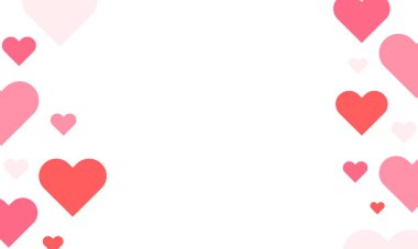 copy space of the decorated heart shaped. valentines element decoration in vector graphic illustration. editable background design in pink colors.