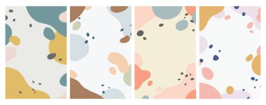 set of abstract background with a space in the middle for copy space. frame background illustration for invitation or greeting card, quotes, social media, etc.