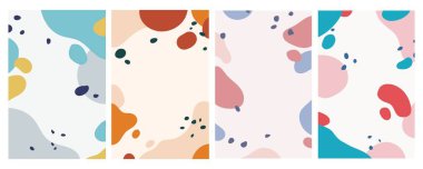 set of abstract background with a space in the middle for copy space. frame background illustration for invitation or greeting card, quotes, social media, etc.