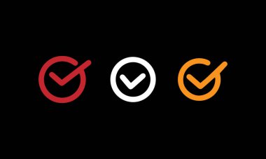 set of a checkmark, checklist, or tick icons in a simple design. vector pictogram element for trust and guaranteed mark for website, form, design, etc.