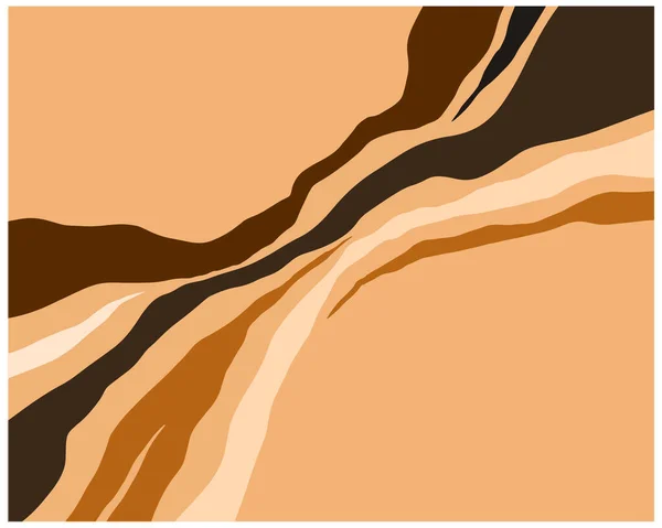 Contemporary Background Abstract Style Bohemian Color Minimalist Background Brown Graphic — Stok Vektör