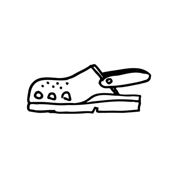 Illustration Slipper Sandal Sticker Advertisement Element Design Etc Hand Drawn — Vetor de Stock