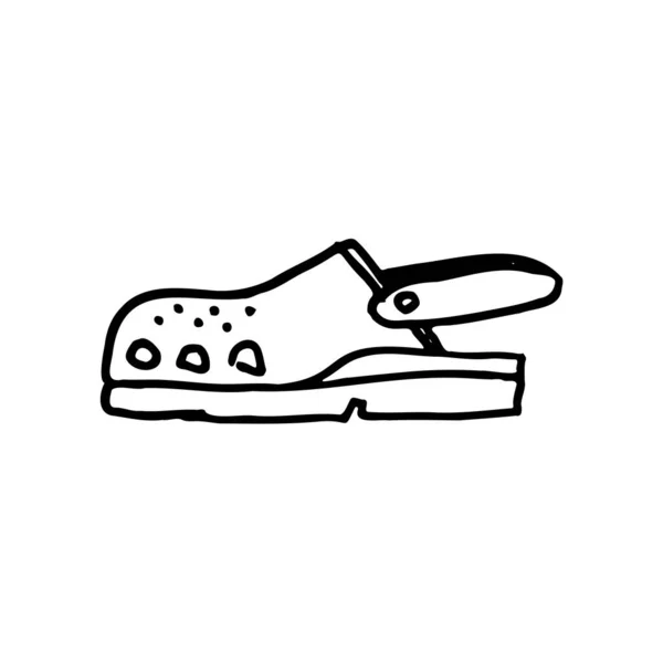 Illustration Slipper Sandal Sticker Advertisement Element Design Etc Hand Drawn — Wektor stockowy