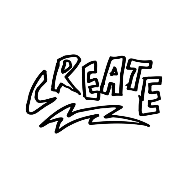 Create Simple Phrase Written Minimalist Hand Drawn Letter Simple Text — ストックベクタ