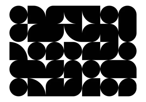 Black Geometric Pattern Vector Graphic Creative Decoration Contemporary Design Trendy — ストックベクタ