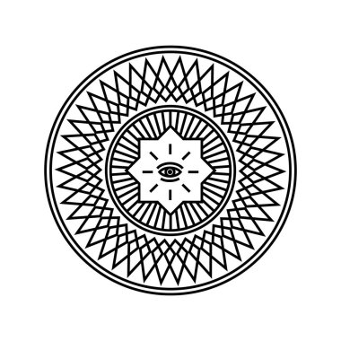 a mandala, an abstract circle illustration related to spiritual or certain belief. a beautiful crafted of the ancient symbol element for any creative design.