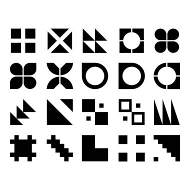 an abstract element vector collection for decoration random shape of icon elements to create any design.