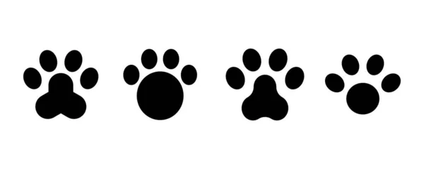 Simple Element Set Paw Illustrations Minimalist Design Various Shapes Design — Stock vektor