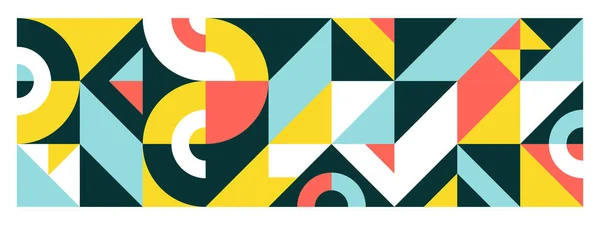 Abstract Geometrical Pattern Colorful Style Made Simple Shapes Arrangement Vector — Wektor stockowy