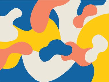 arkaplan ve kumaş baskısı için renk şekillerinin ve hatların kusursuz vektör bileşimi - Vektör