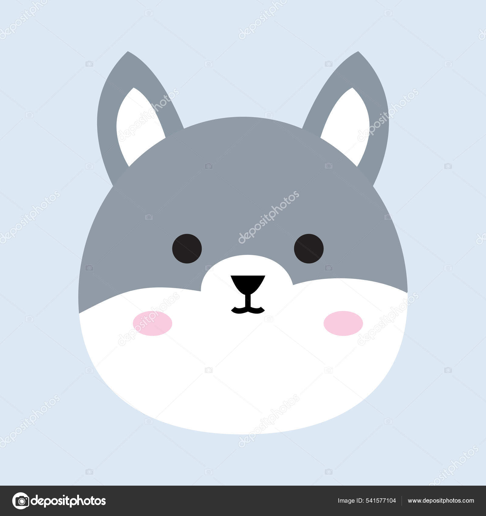 Personagem de desenho animado Animal Wolf - Logotipo, Gráficos