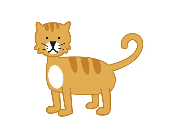 Eine Katzenillustration Ein Von Hand Gezeichnetes Doodle Aus Der Tiersammlung — Stockvektor
