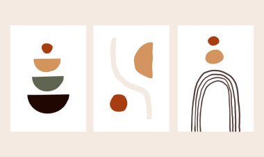 Boho soyut minimalist arka plan. rahat ve estetik proje için minimalist tarzda bohem renk tasarımı. Sanat baskısı ve herhangi bir yaratıcı proje için modern asgari çizim. 
