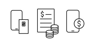 Finansal şeylerle ilişkili düzenlenebilir ikonun yaratıcı illüstrasyonu. Muhasebe. Finansal veya ekonomik uygulamaların ui ux tasarımı için uygun element vektör vuruşu.