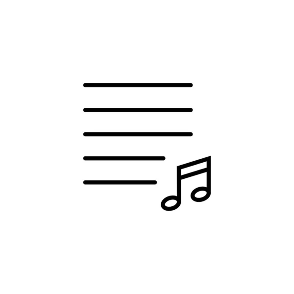 Музыкальный Список Редактируемые Иконки Цифрового Онлайн Музыкального Медиаплеера Простая Минималистская — стоковый вектор