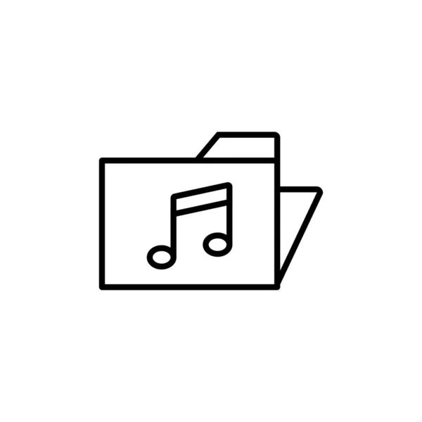 Символ Музыкальной Папки Редактируемые Иконы Связанные Музыкальными Инструментами Прочим Простой — стоковый вектор