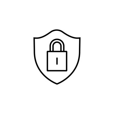 Koruma sembolü. Mahremiyet ve güvenlik ikonu koleksiyonu. ui ux web sitesi ve mobil uygulama için düzenlenebilir satır vektörü. Basit ve minimalist tasarım.