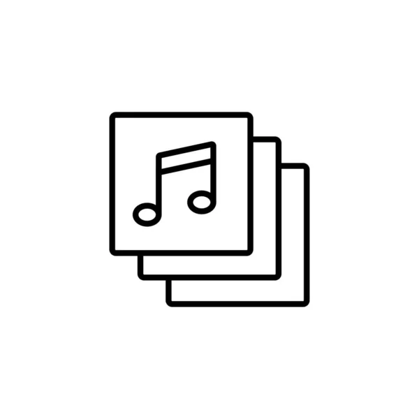 Символ Музыкального Списка Редактируемые Иконы Связанные Музыкальными Инструментами Прочим Простой — стоковый вектор