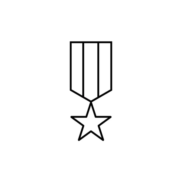 Eine Medaille Ein Symbol Zusammenhang Mit Sieg Auszeichnung Bewertung Usw — Stockvektor