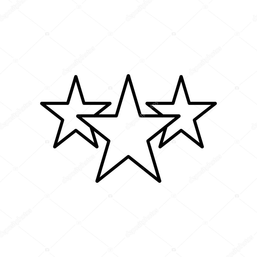 Three stars. an icon related to victory, awarding, rating, etc. editable element for ui ux website or mobile application.