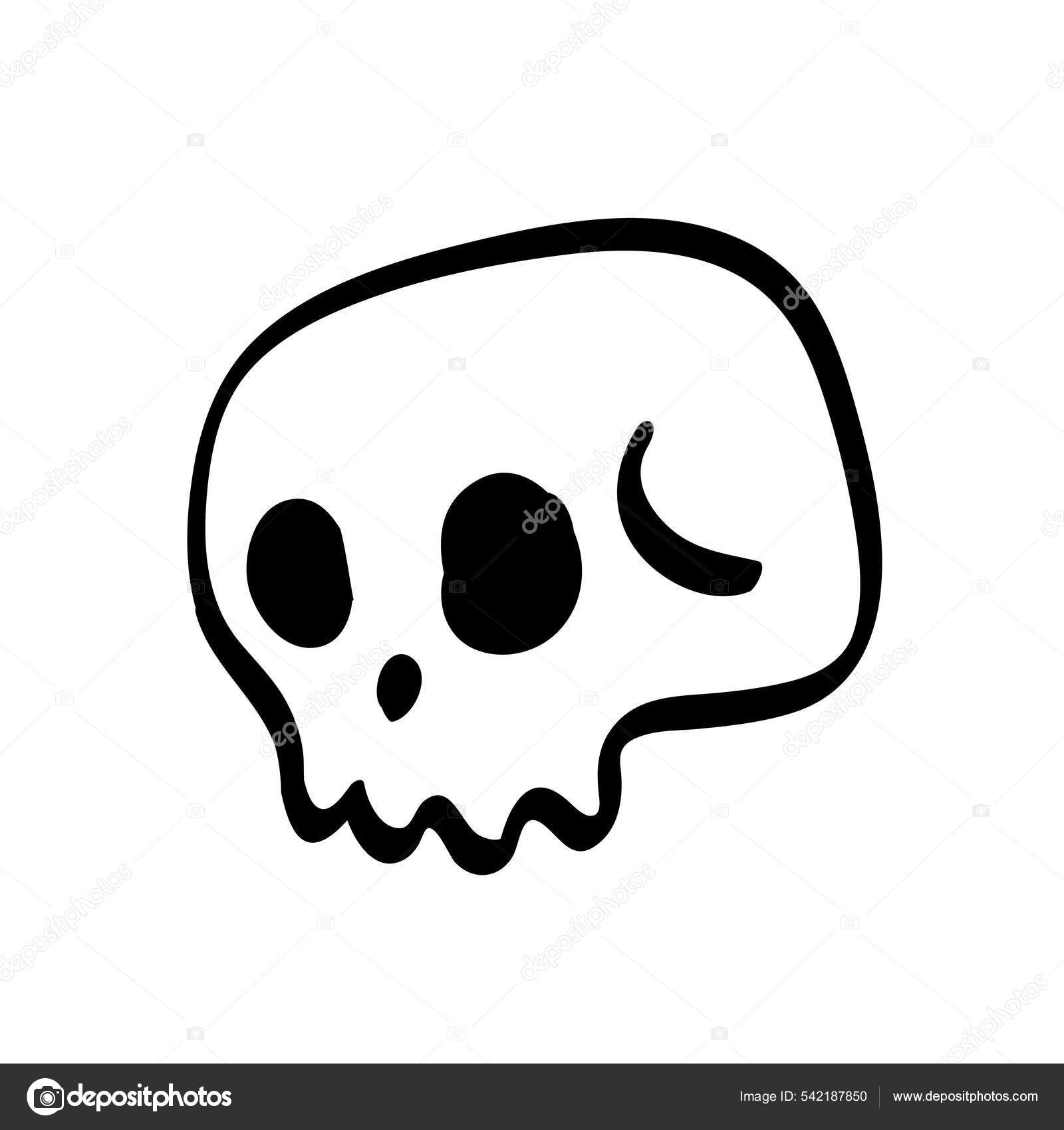 Vettoriale stockSimpatico Scarabocchio Teschio Isolato Sfondo Bianco  Divertente Osso Della Testa di ©freeject #542187850, image size:1600x1700