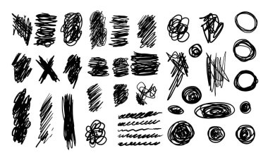 vektörlerdeki karalama çizimleri koleksiyonu yazdırma, metin, poster ve pankart tasarımları için kullanılabilir.