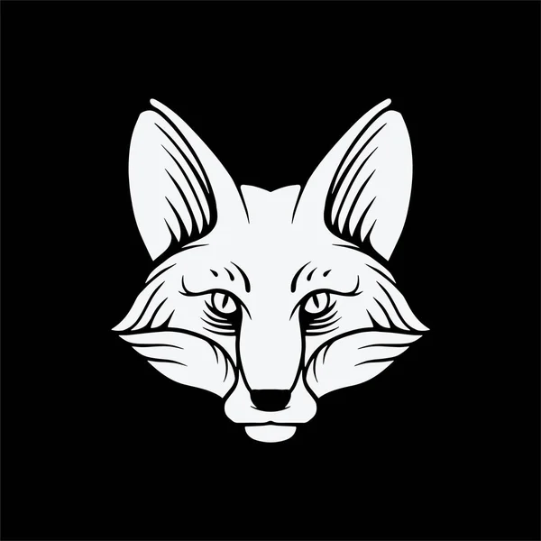 狐狸的矢量图解 用于标识和T恤衫设计的动物头设计 — 图库矢量图片